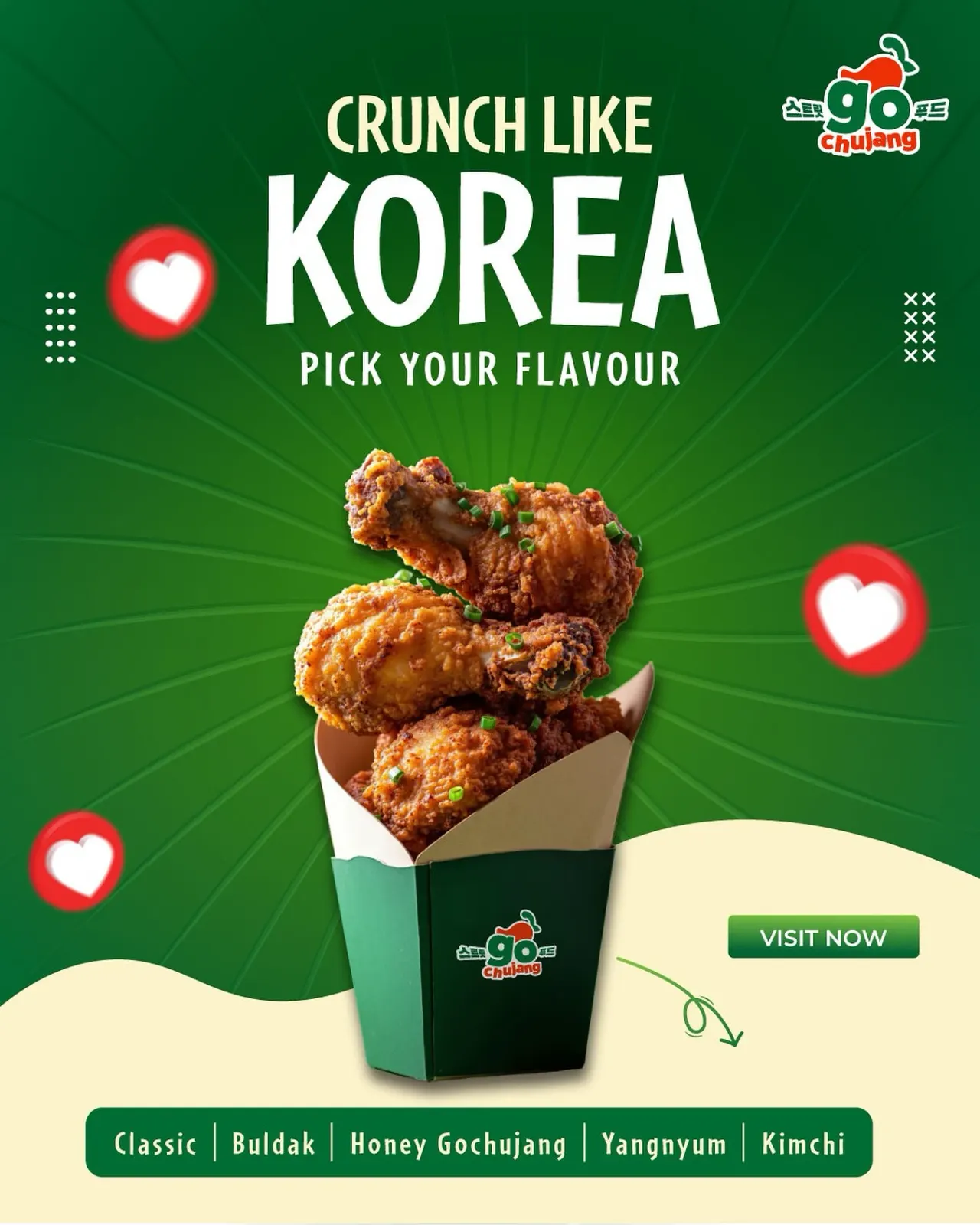 Crunch like Korea — Korean fried chicken flavours